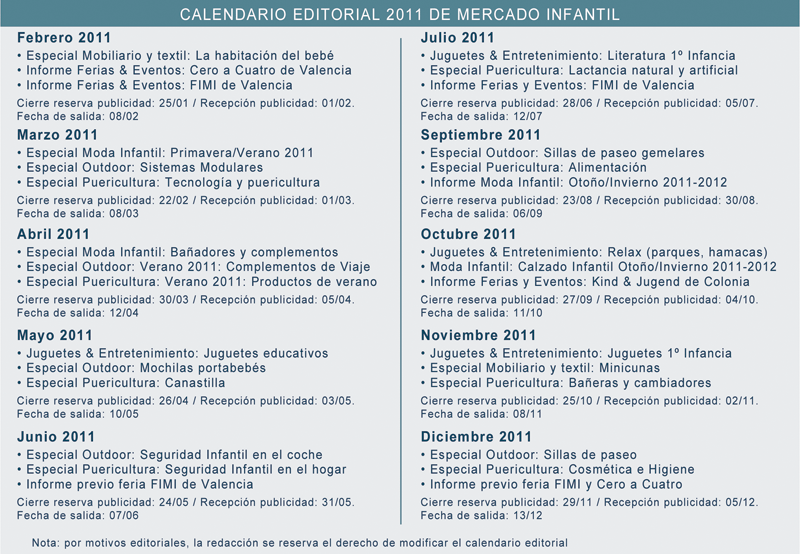 Calendario Editorial 2011